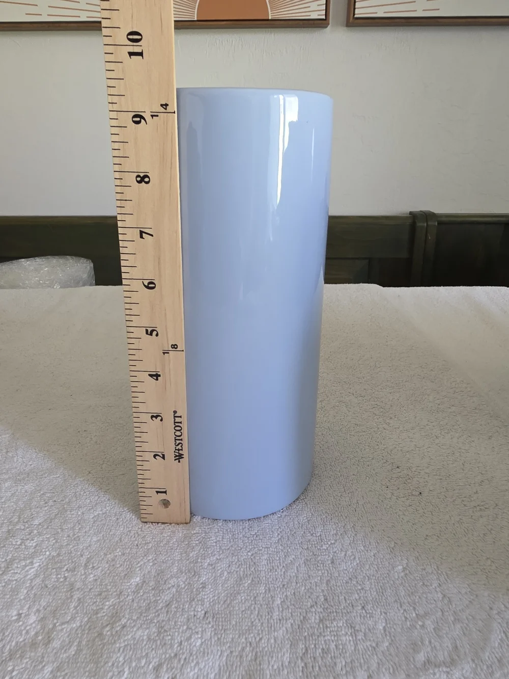 Minimalist Powder Blue Ceramic Vase Set (3 Pieces) - Pastel Home Decor Trio